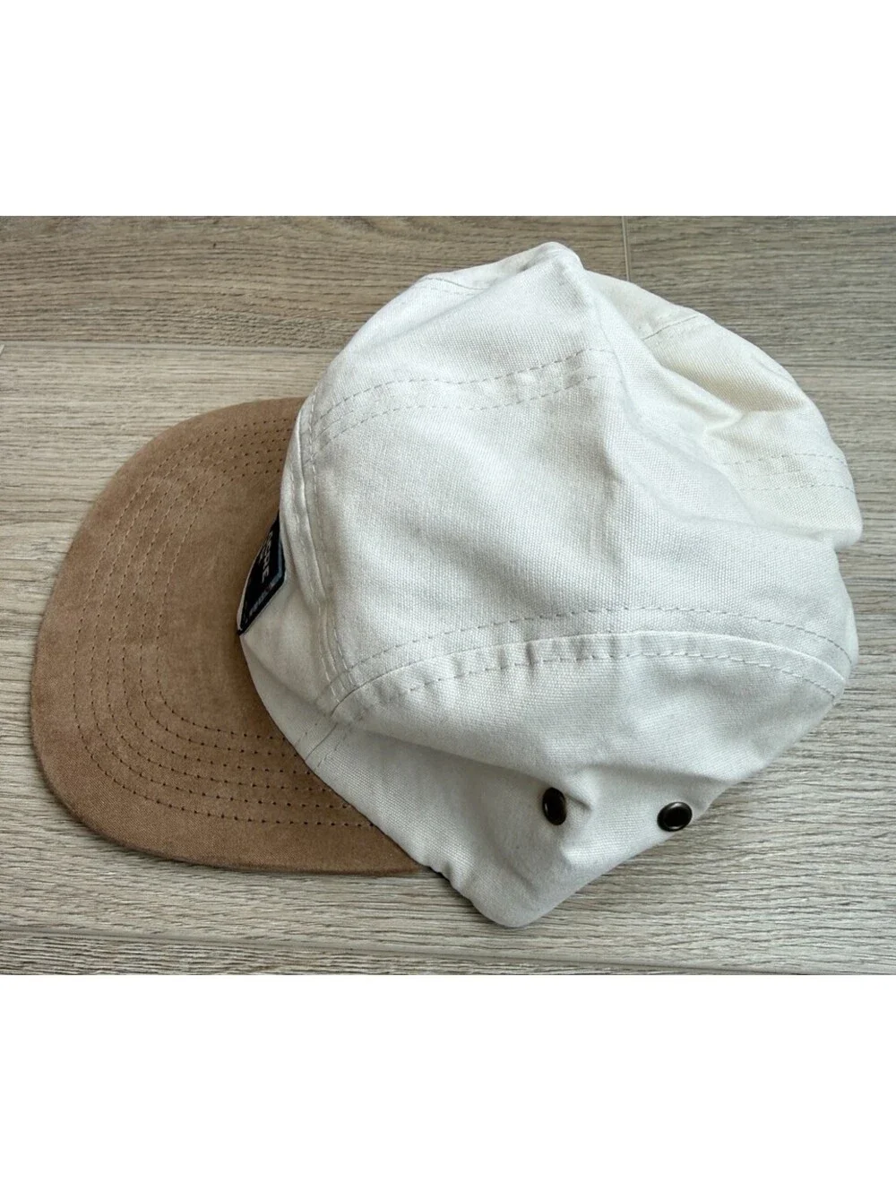 Half Acre Beer 5 Panel Camp Hat Adjustable Strapback Tan Cream Brewery Cap